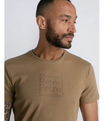 Tee shirt logo beige PETROL...